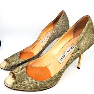 Jimmy Choo Champagne Shimmer Pumps
